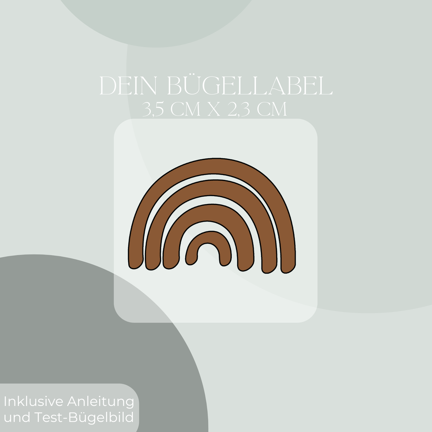 Regenbogen Mini Bügel Label Bügellabel Eigenproduktion