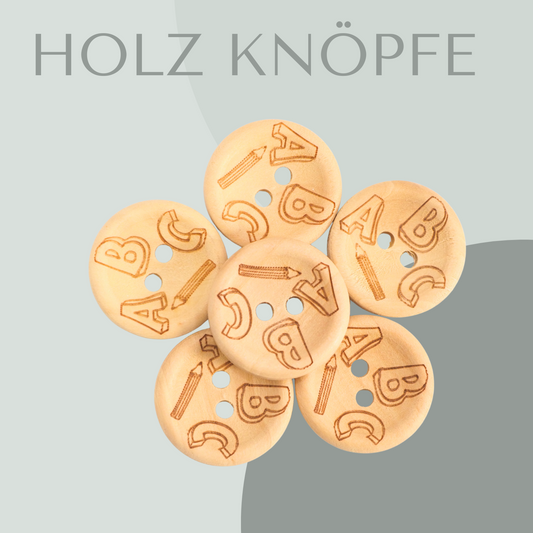 A B C, Holzknopf 