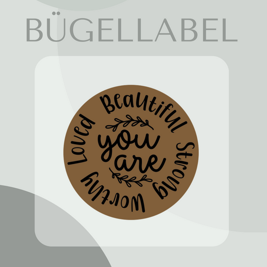 Bügellabel You are