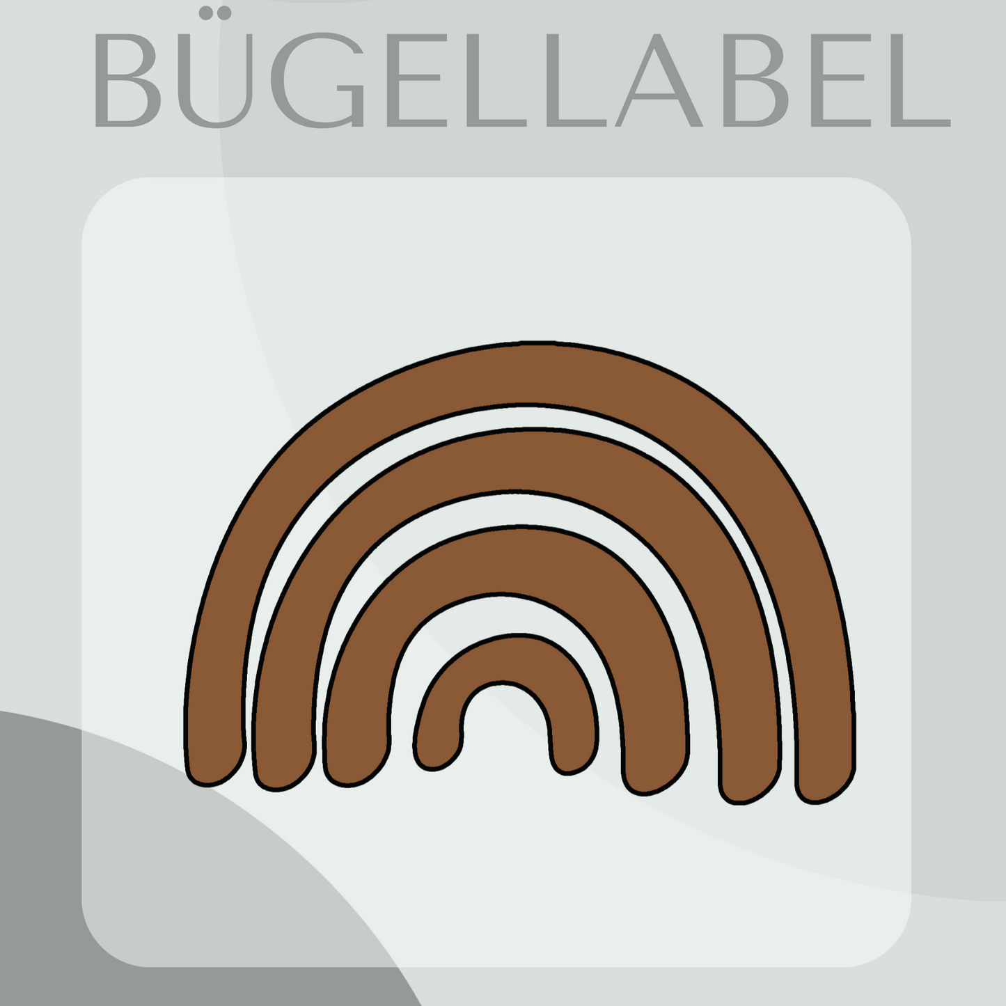 Bügellabel Regenbogen mini