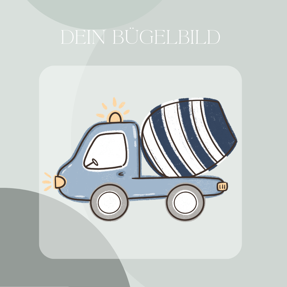 Betonmischer blau - Bügelbild Eigenproduktion