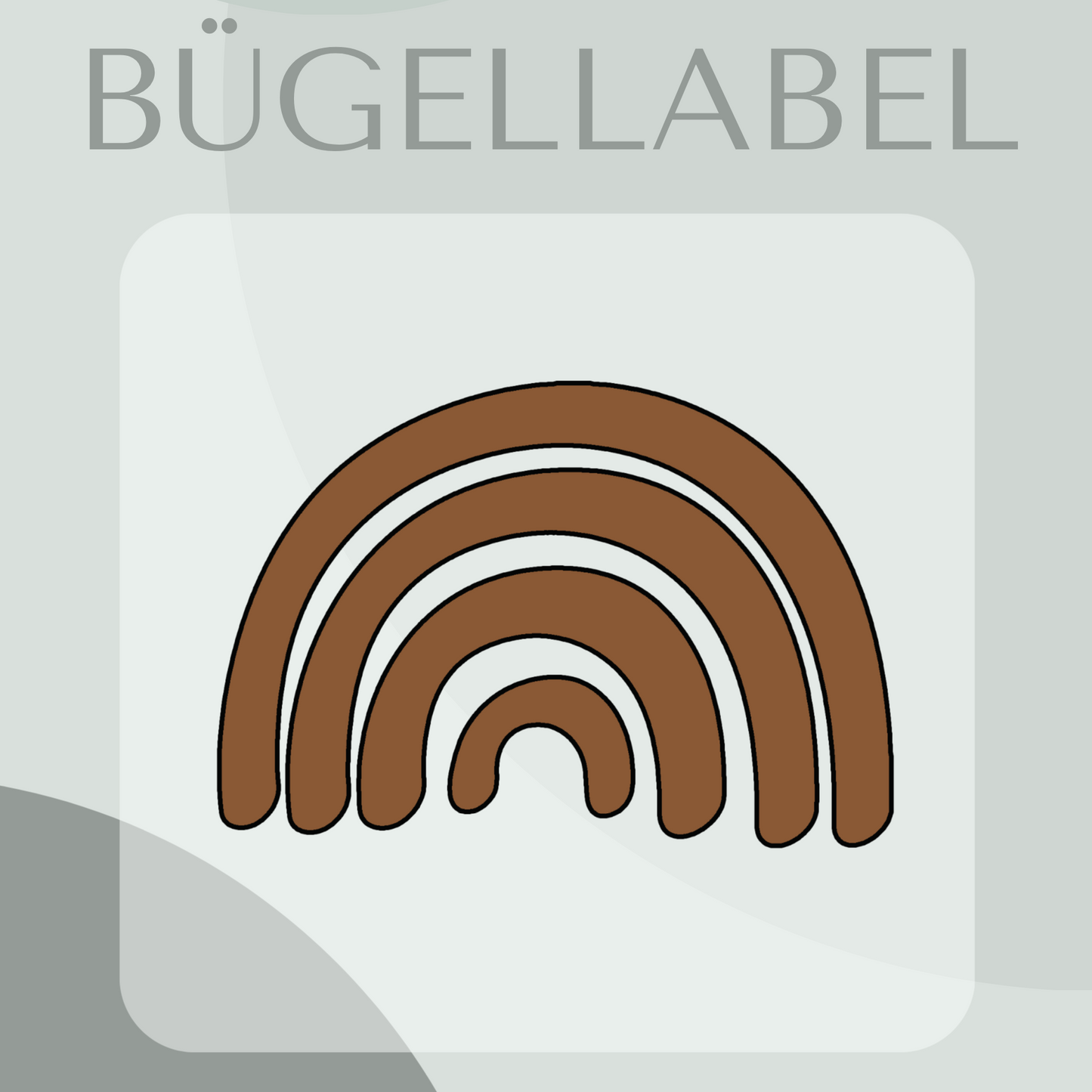 Bügellabel Regenbogen midi 