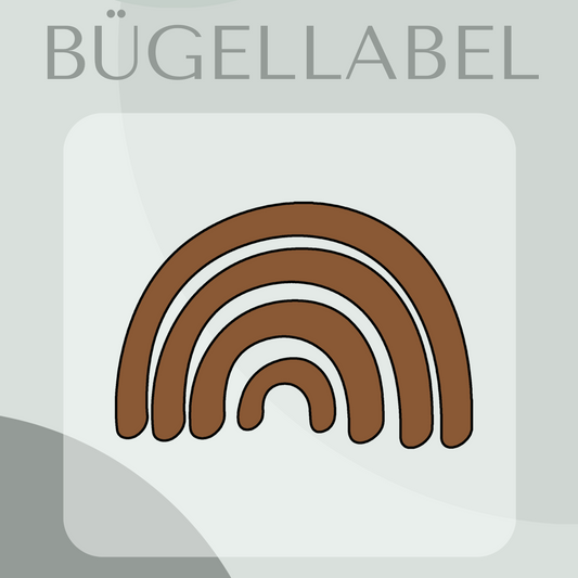 Bügellabel Regenbogen midi 