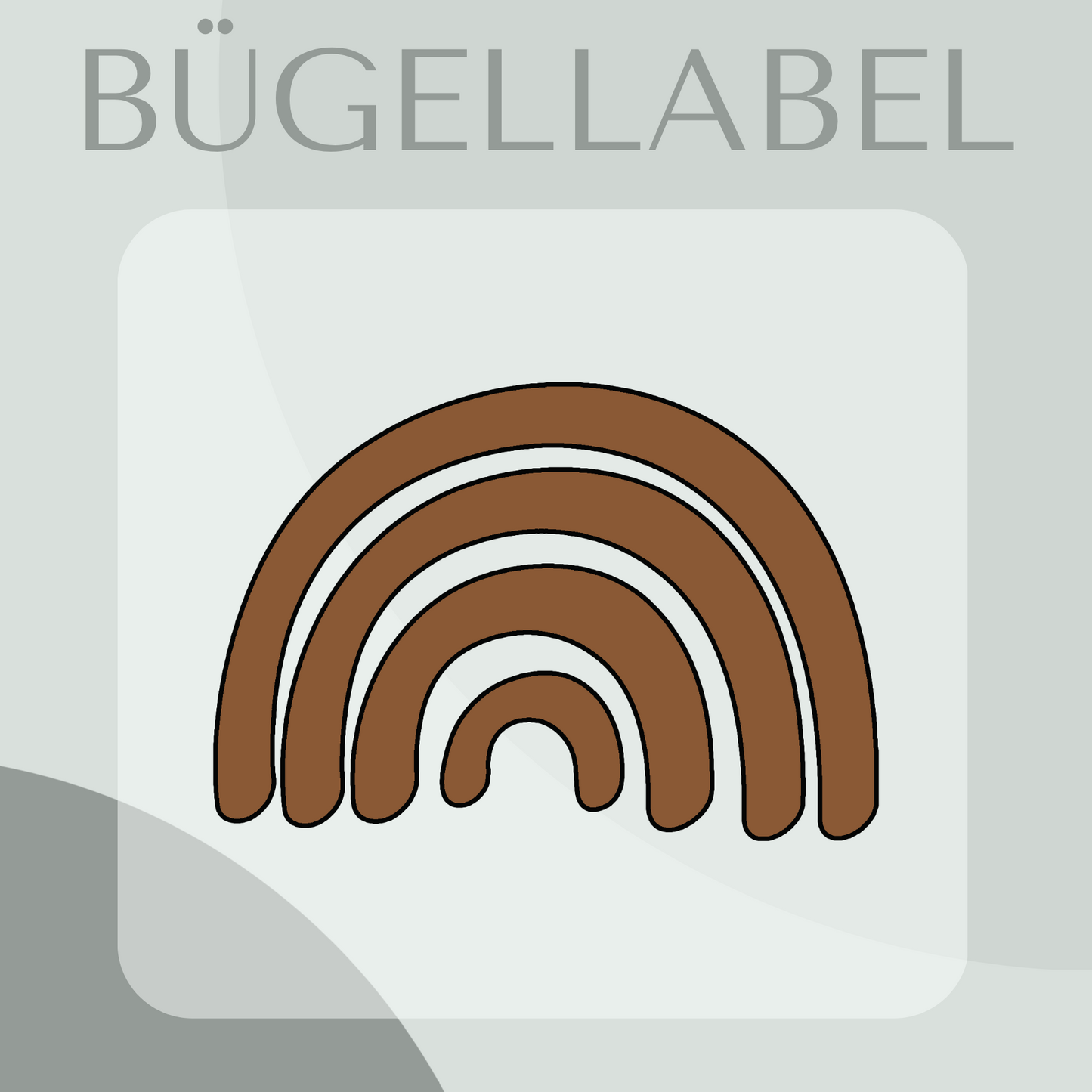 Bügellabel XXL Regenbogen