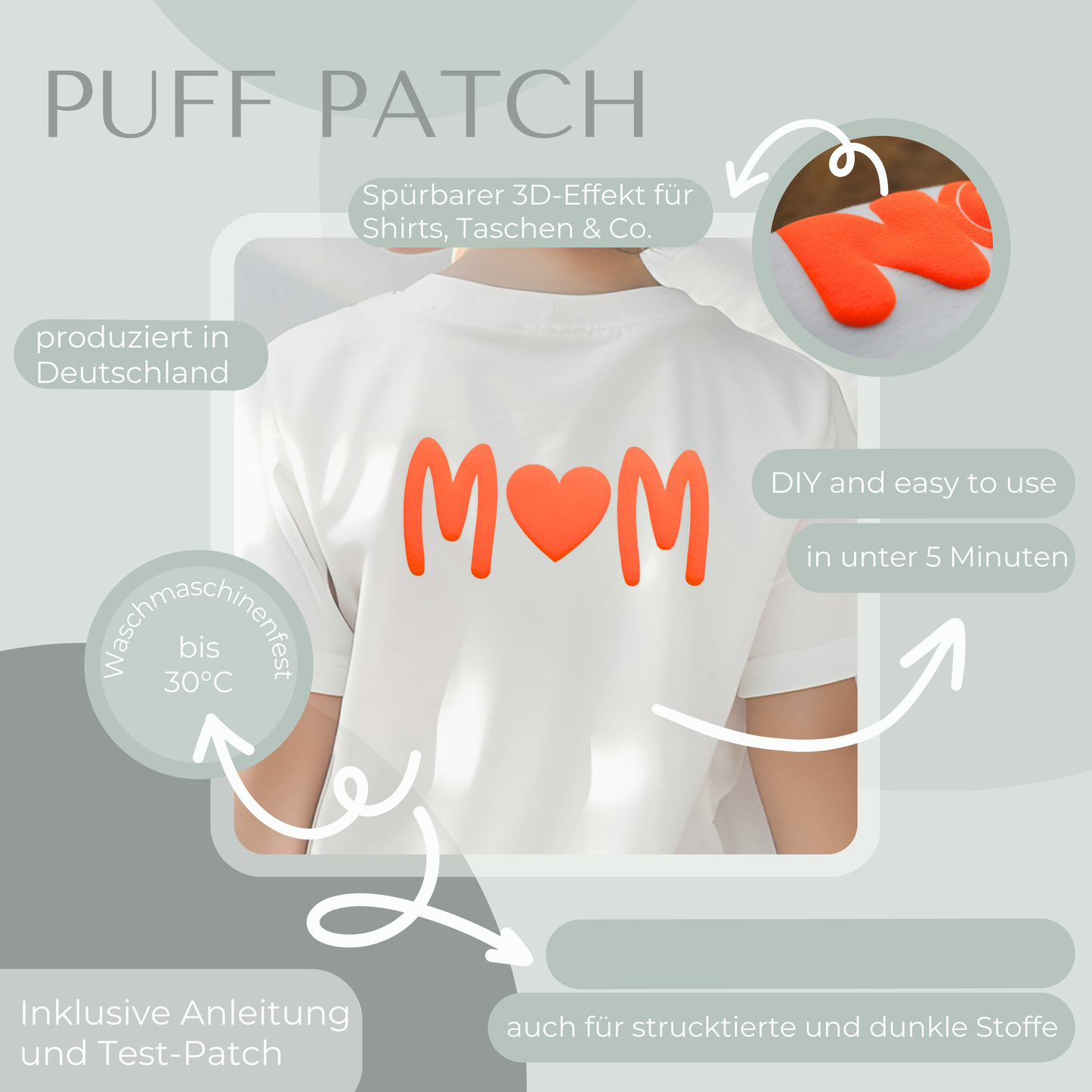 Mom mit Herz - Puff Patch