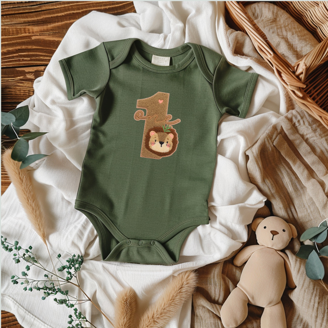 Chenille-Patch Löwe Eins Iron-on