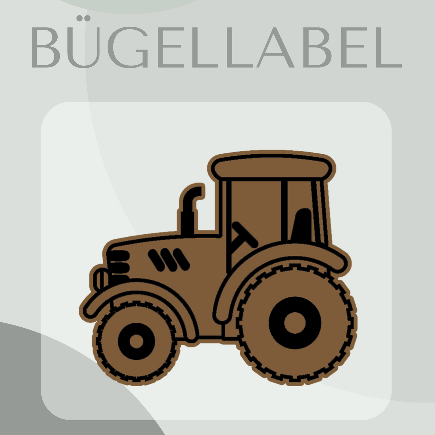 Bügellabel Traktor 