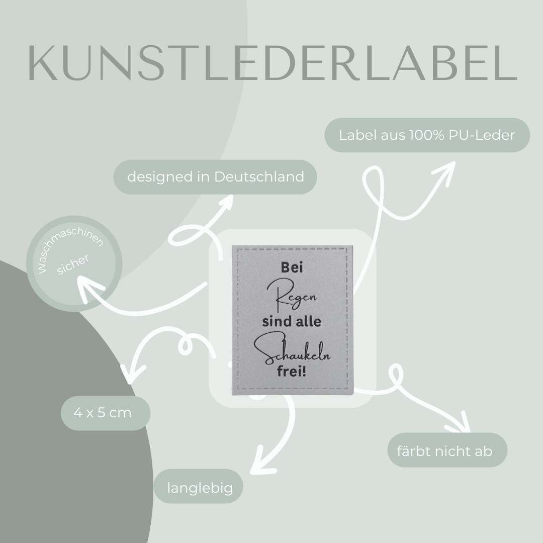 Bei Regen sind alle Schaukeln frei Reflektor Label