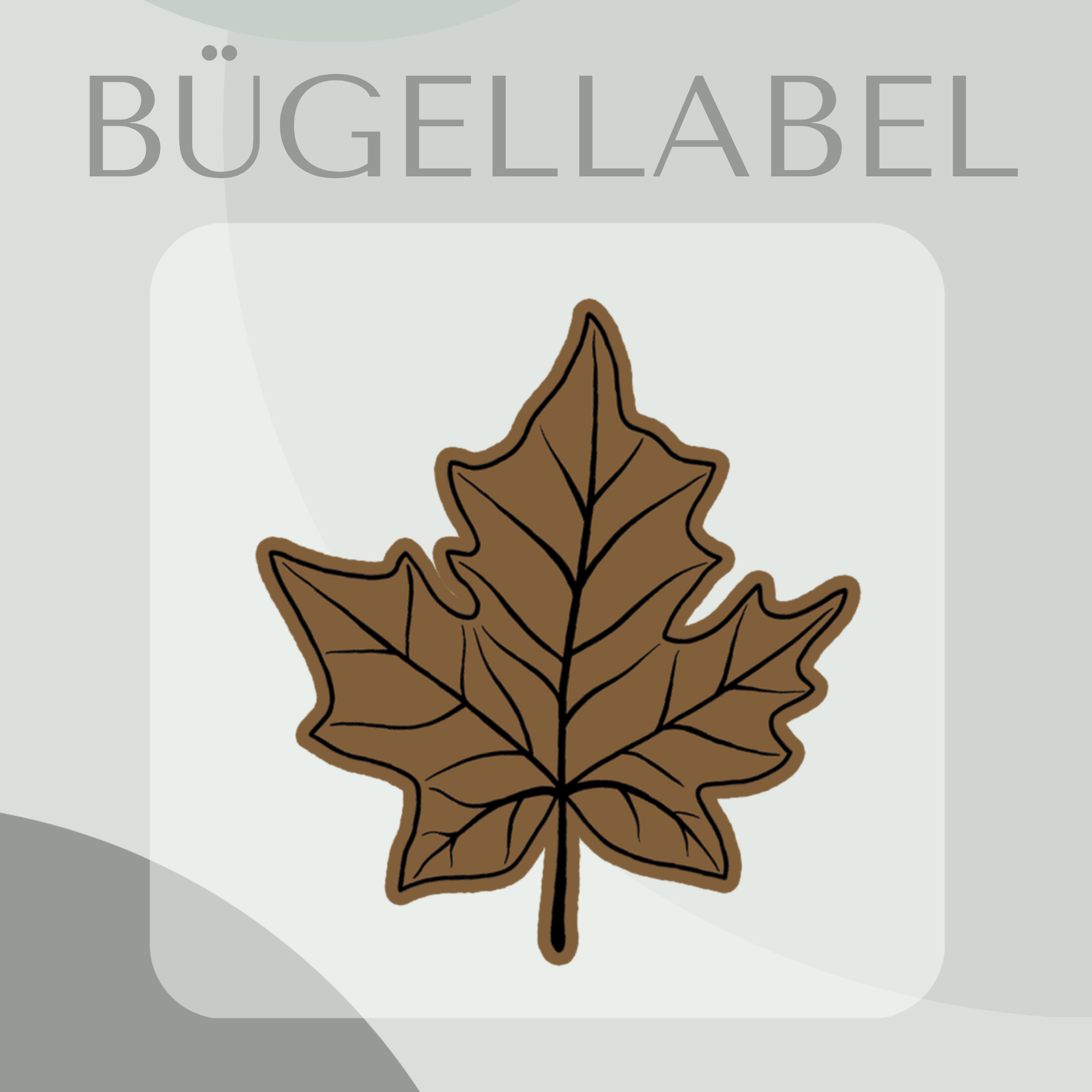 Bügellabel Ahornbatt