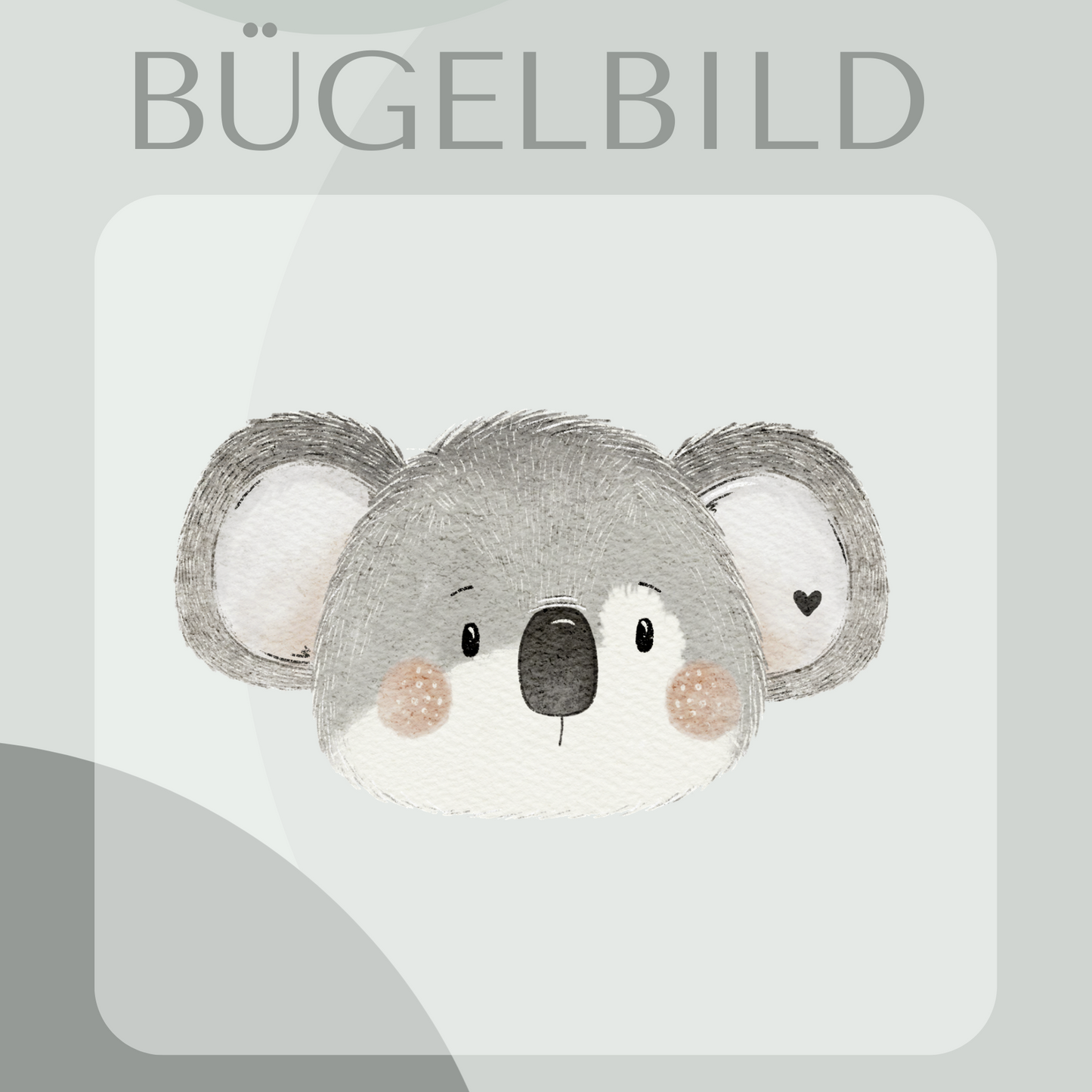 Bügelbild Koalakopf