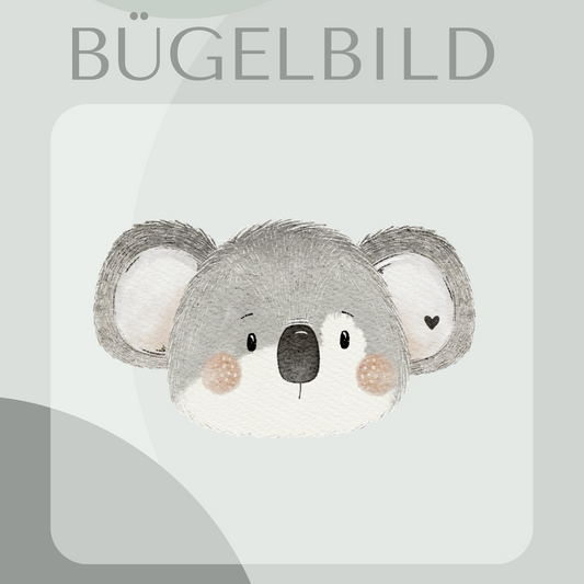 Bügelbild Koalakopf