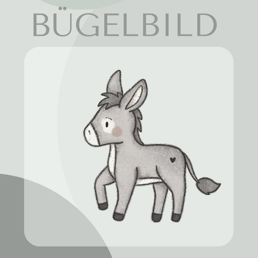 Bügelbild Esel