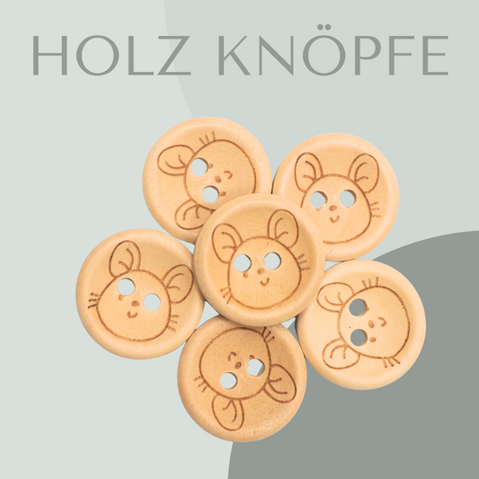 Maus, Holzknopf 