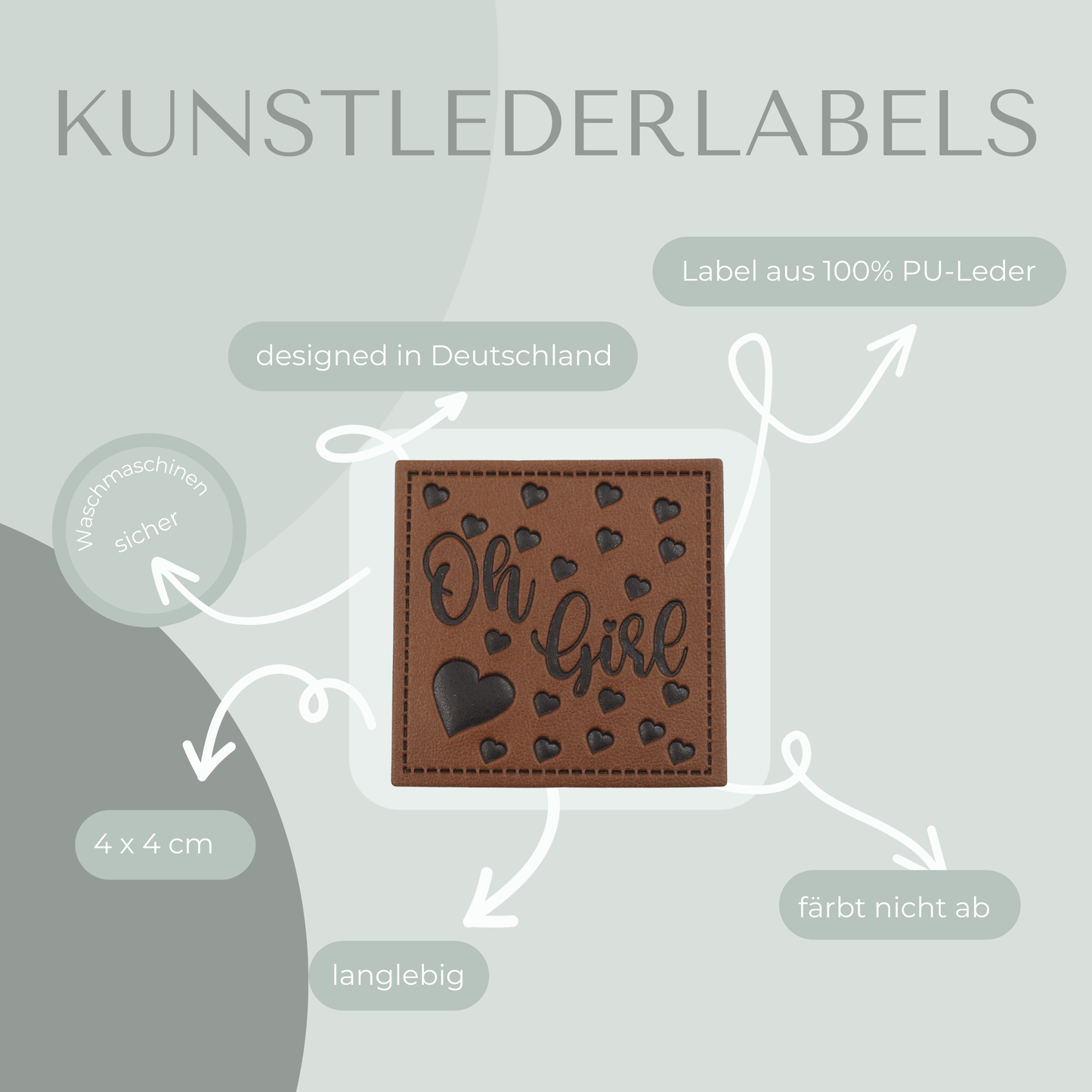 Oh Girl Kunstlederlabel Kunstleder Label Eigenproduktion