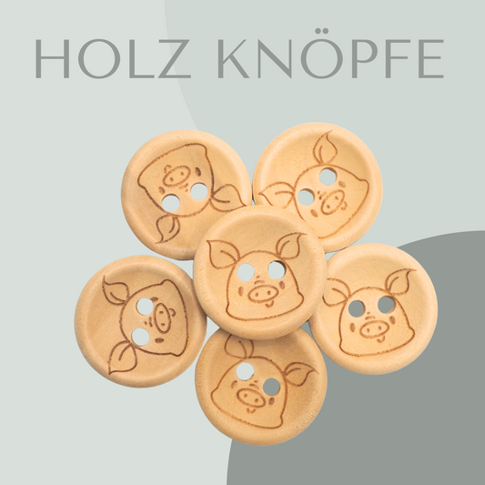 Ferkel, Holzknopf 