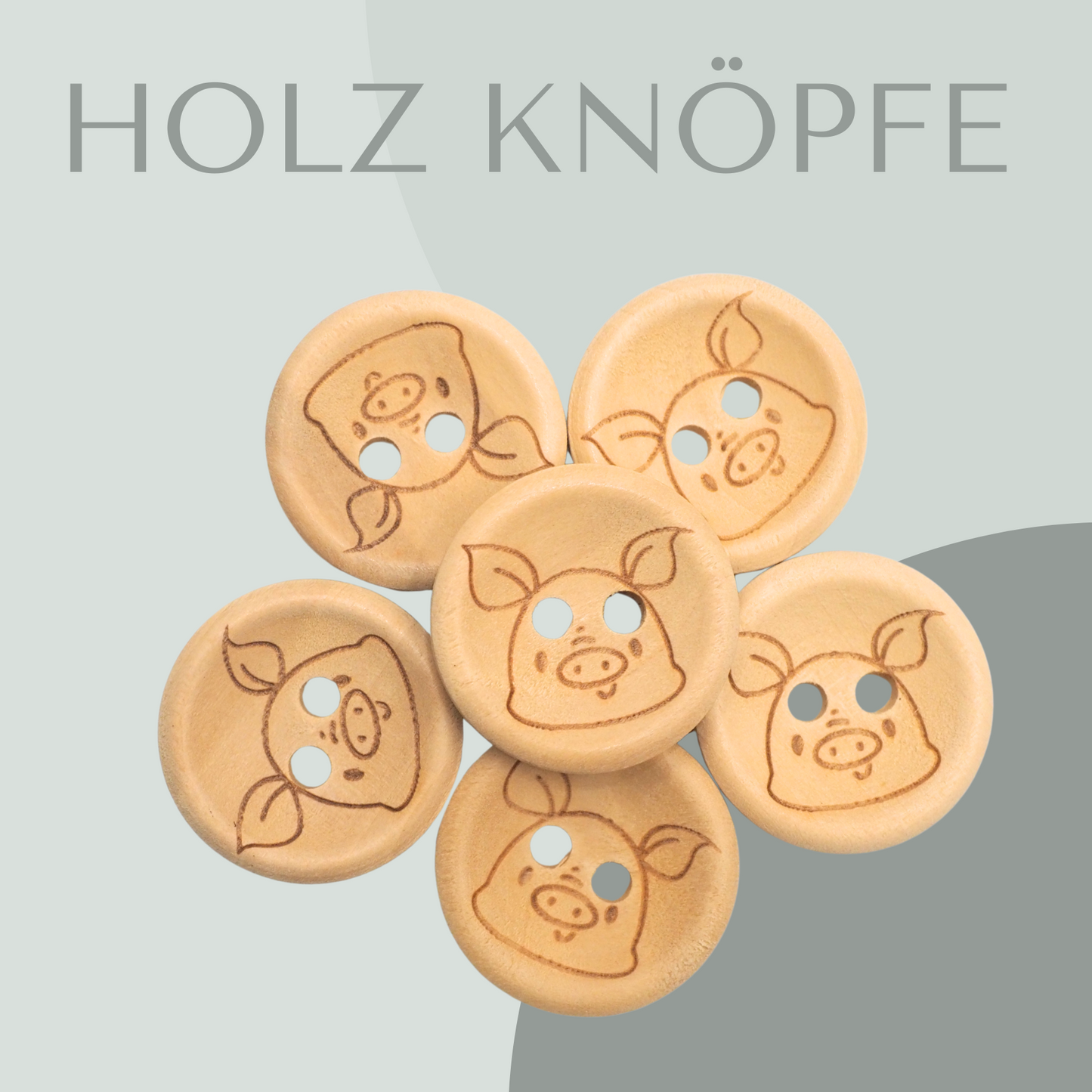 Panda, Holzknopf 
