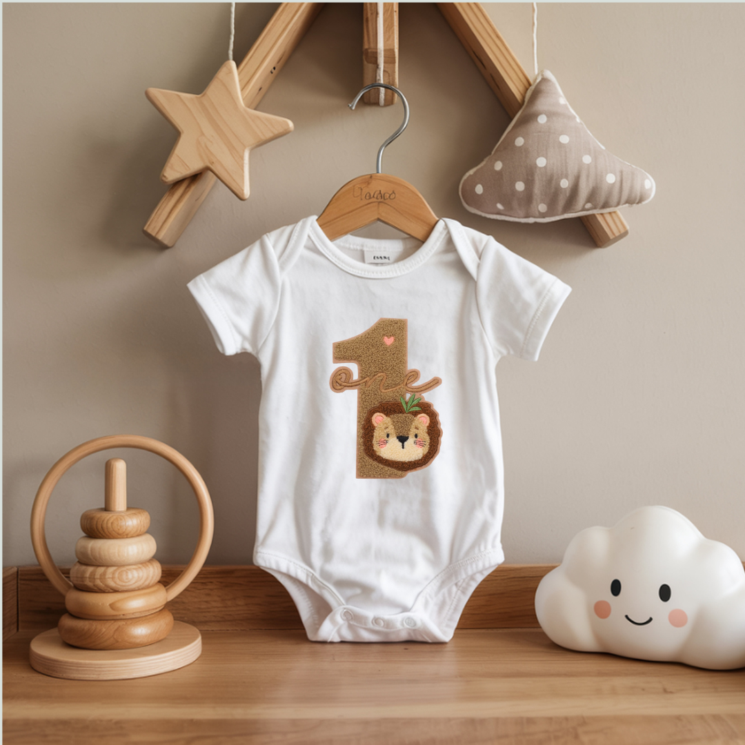 Chenille-Patch Löwe Eins Iron-on