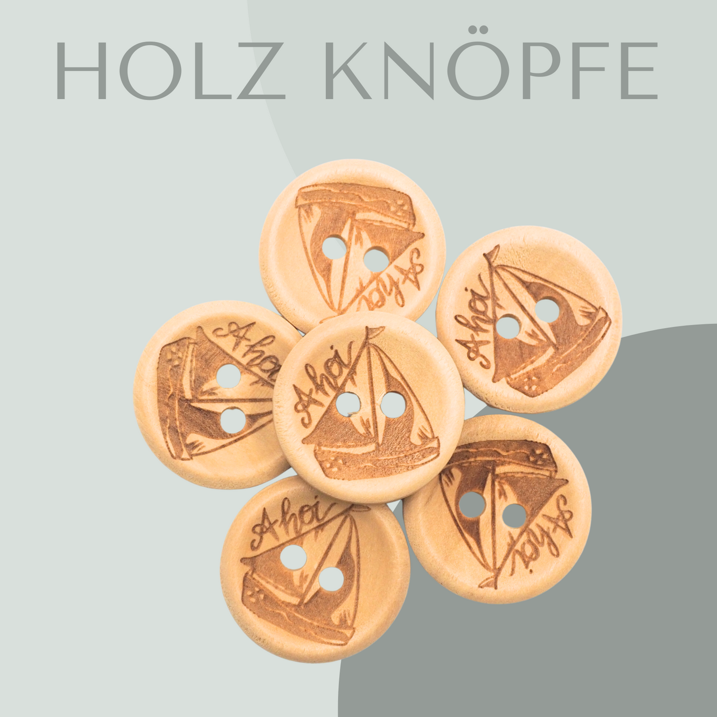 Segelboot, Holzknopf 