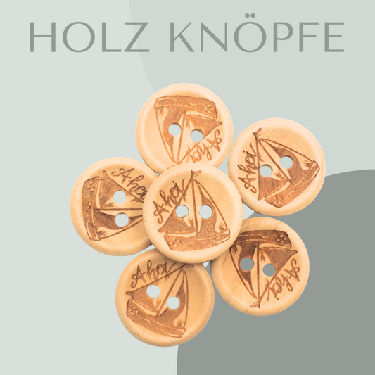 Segelboot, Holzknopf 
