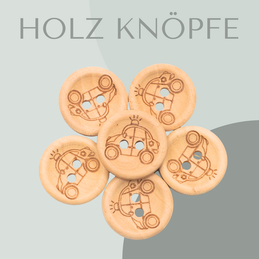 Polizeiauto, Holzknopf 