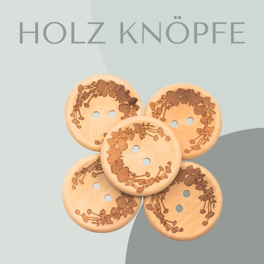 Blumenkranz, Holzknopf 