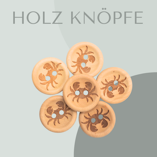 Krebs, Holzknopf 