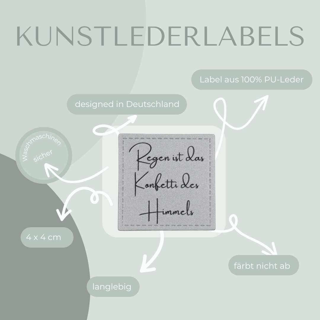 Regen ist das Konfetti des Himmels Reflektor Label