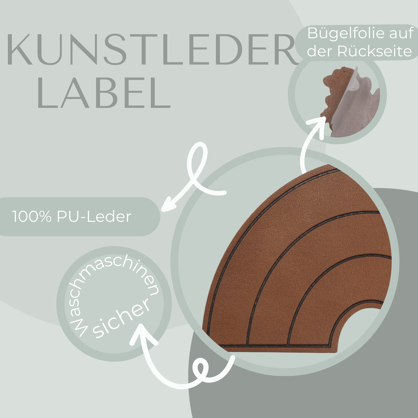 XXL Regenbogen Kunstlederlabel Kunstleder Label Eigenproduktion