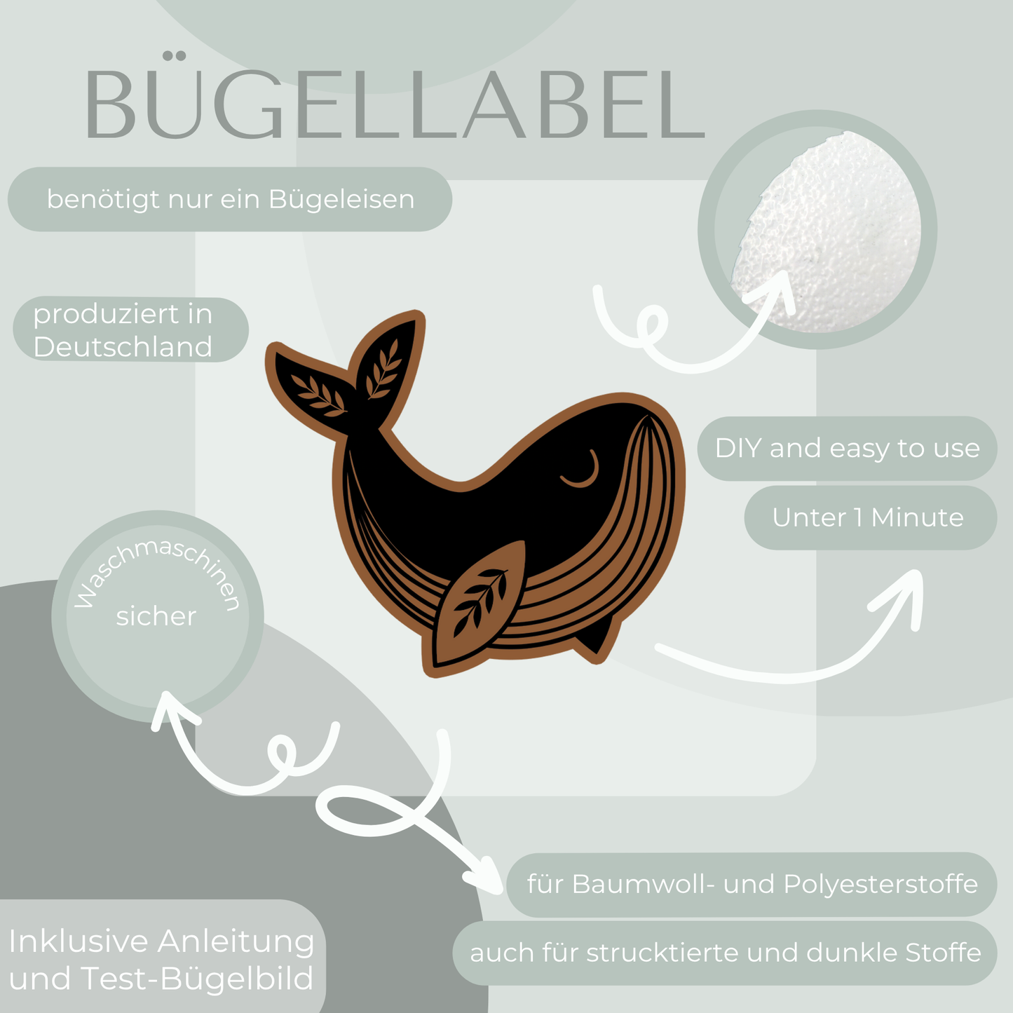 Wal Bügel Label Bügellabel Eigenproduktion