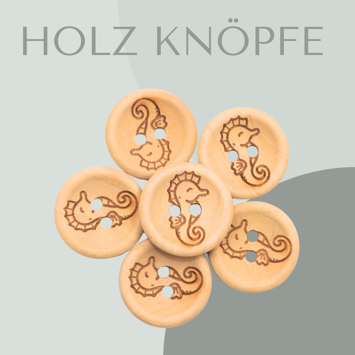 Seepferd, Holzknopf 
