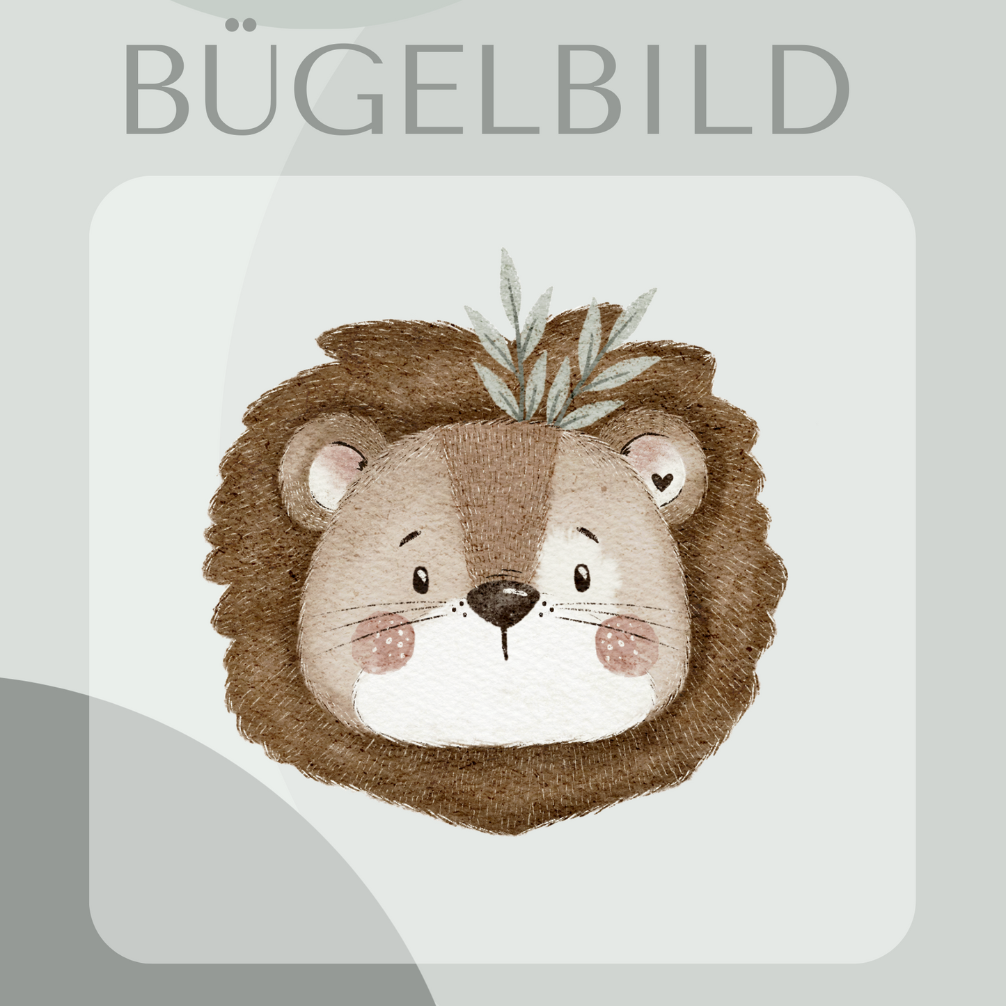 Bügelbild Löwenkopf