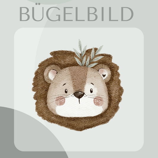 Bügelbild Löwenkopf