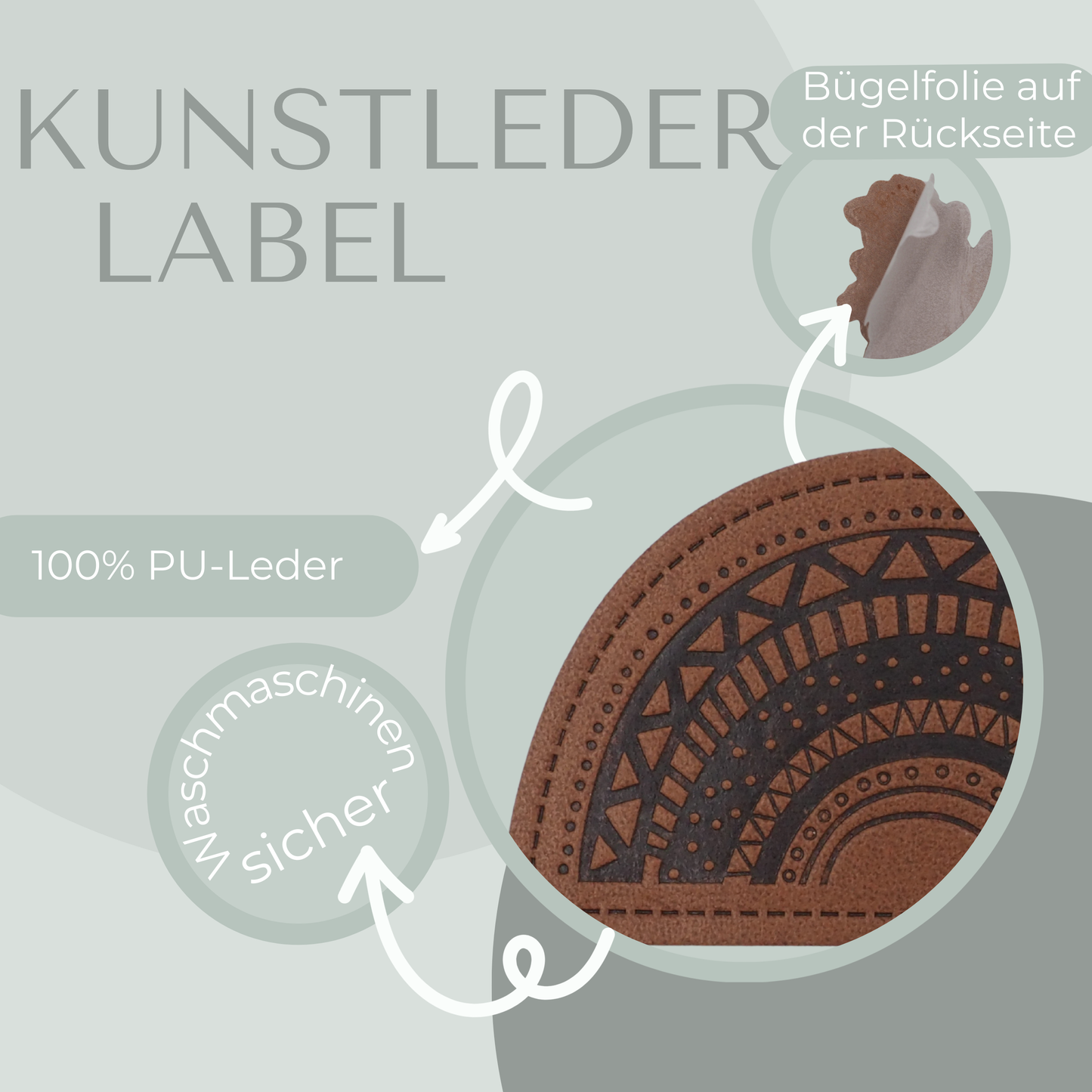 Regenbogen Kunstlederlabel Kunstleder Label Eigenproduktion