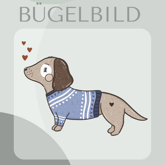 Bügelbild Dackel