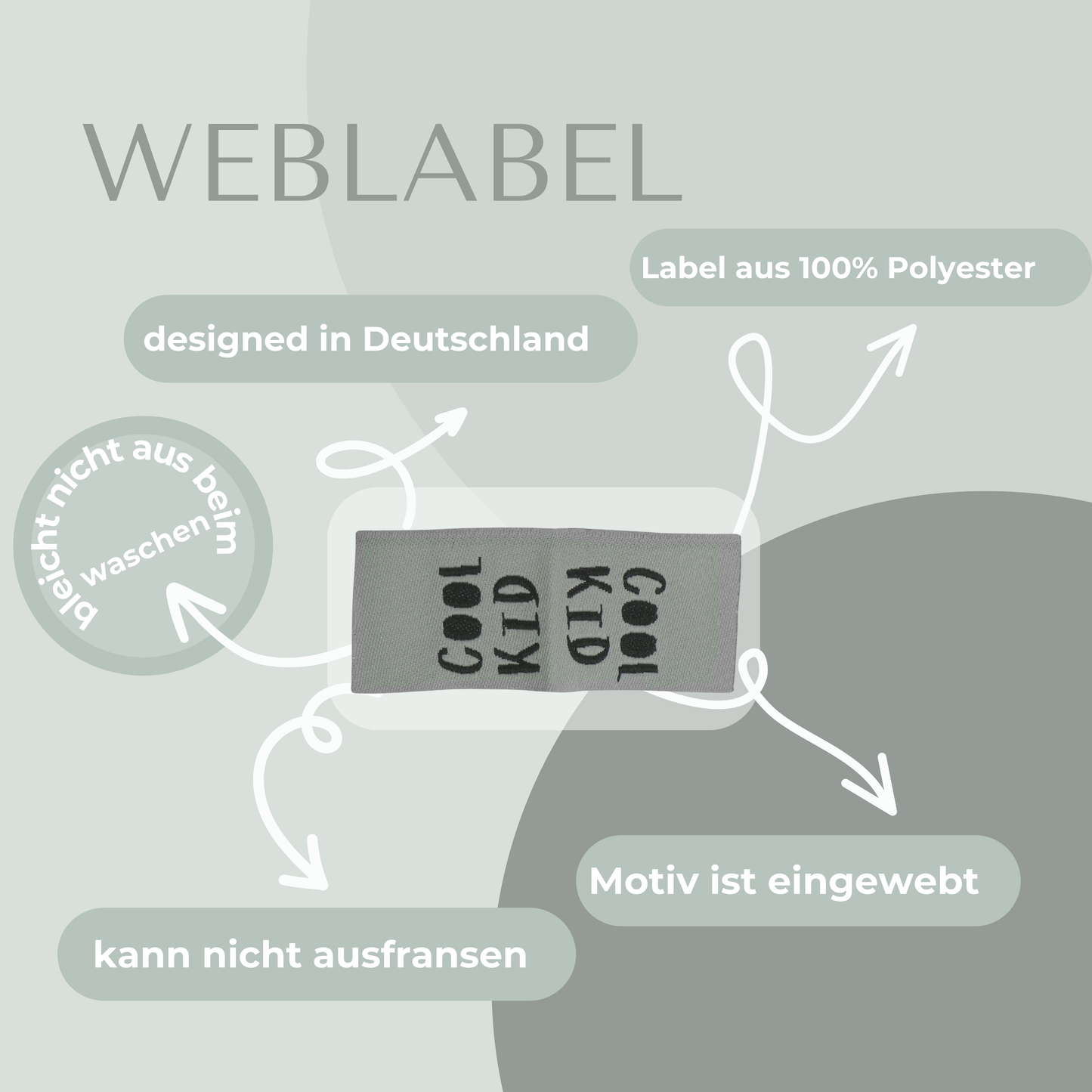 Cool Kid Web Label gewebt Eigenproduktion
