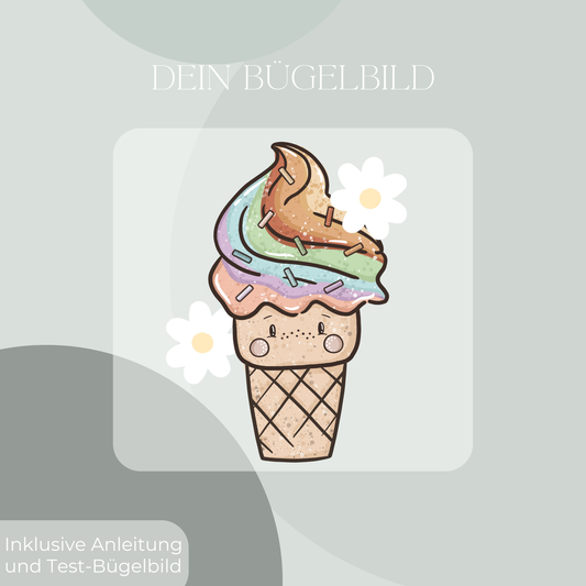 Eis rainbow Bügelbild Eigenproduktion