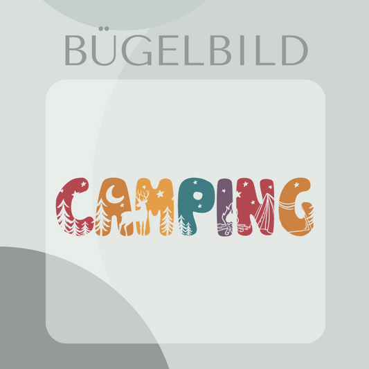 Camping- Bügelbild