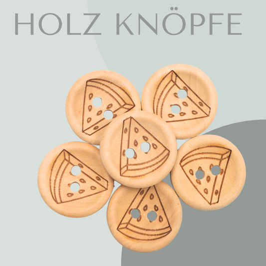 Wassermelone, Holzknopf 