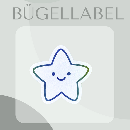 Bügellabel reflektor Stern