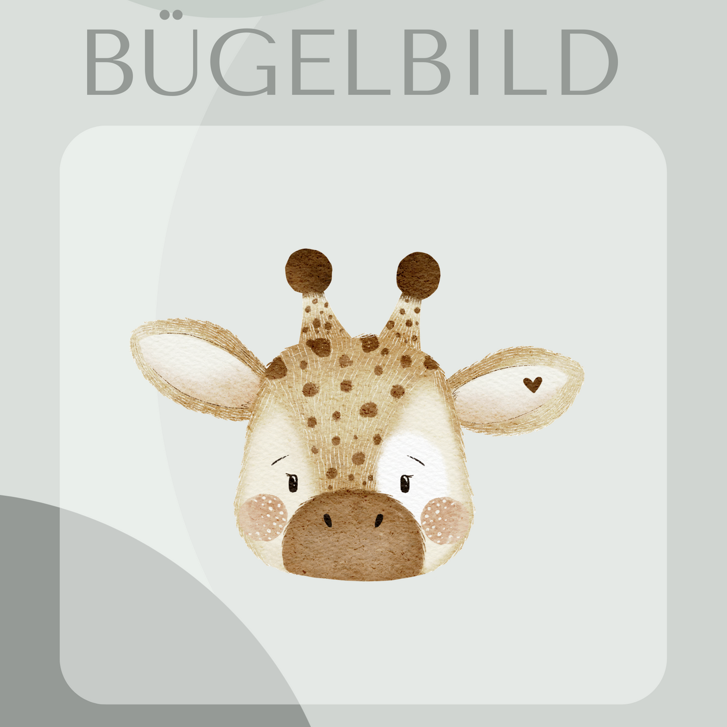 Bügelbild Giraffenkopf