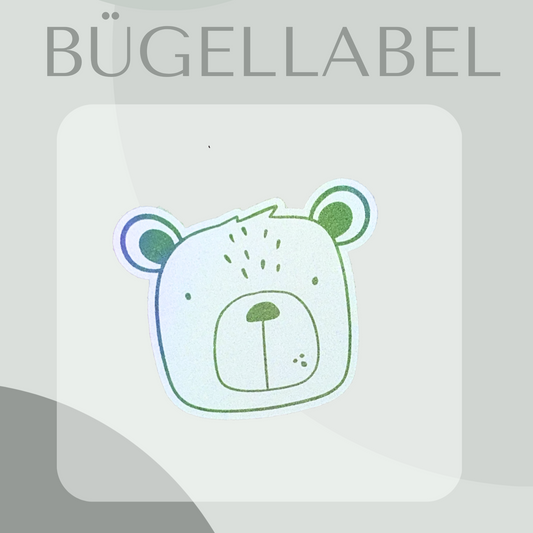 Bügelbild Reflektor Bär