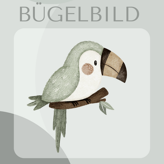 Bügelbild Kakadu