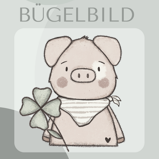 Bügelbild Schwein