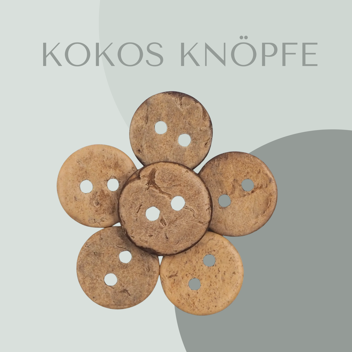 Kokosknopf Rund 13 mm