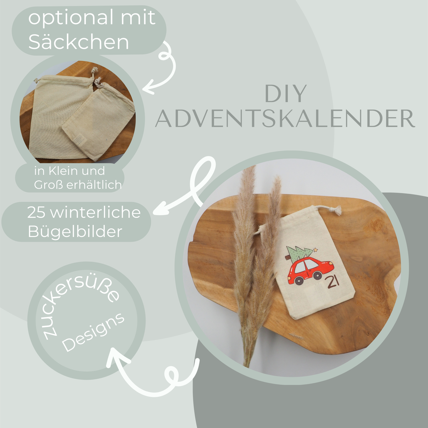 DIY Adventskalender IV Bügel-Bild Eigenproduktion