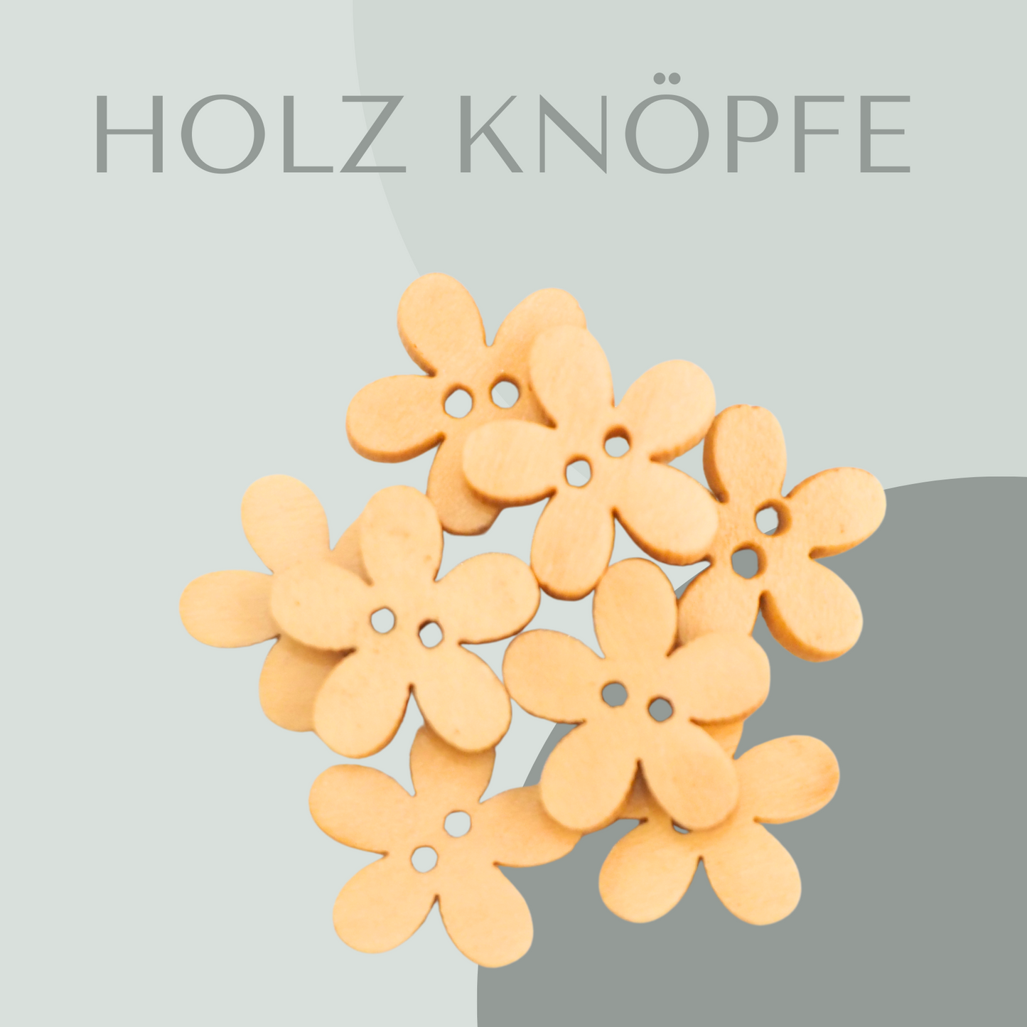 Blume, Holzknopf 