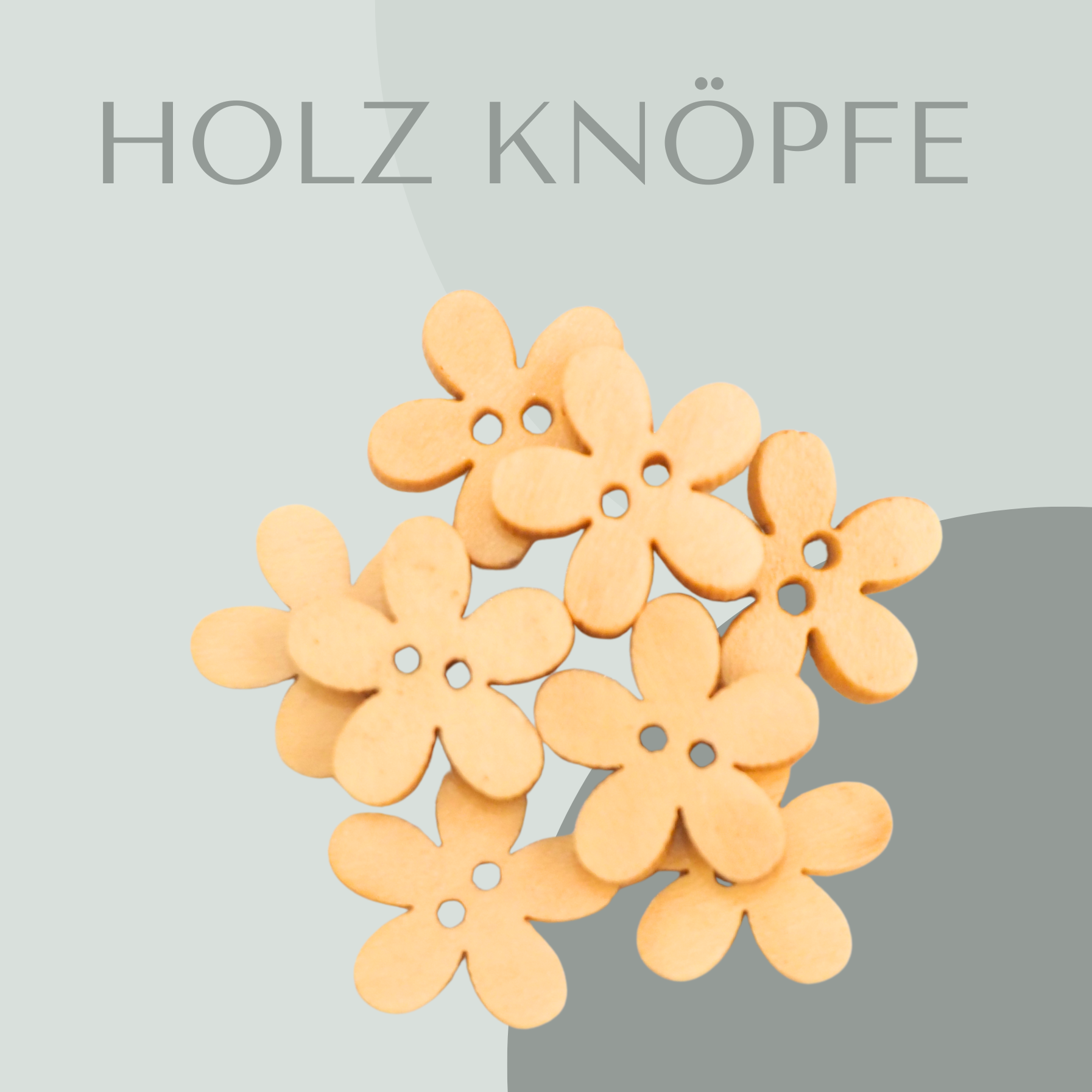 Blume, Holzknopf 