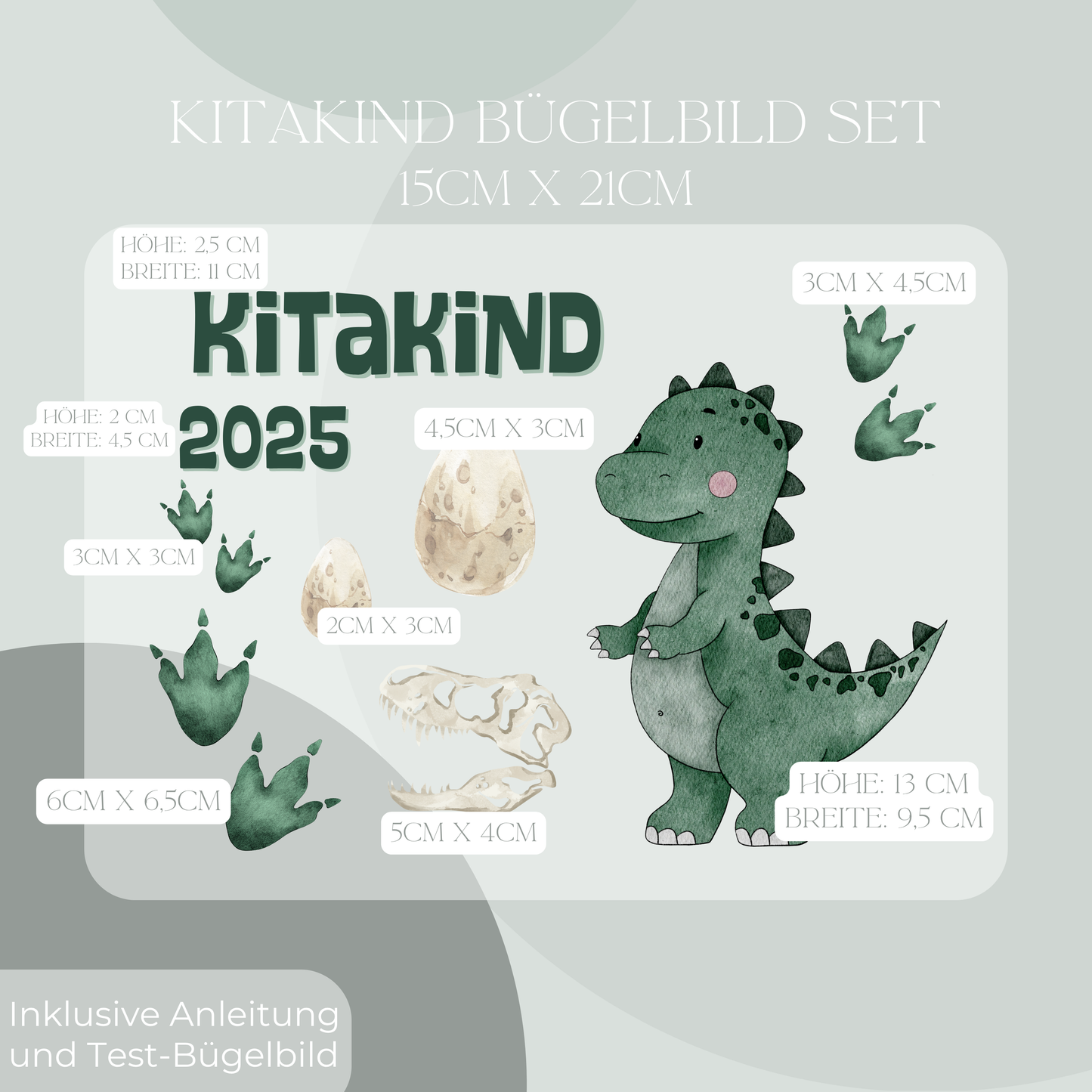 Bügelbild-Set Kitakind 2025 Dinosaurier