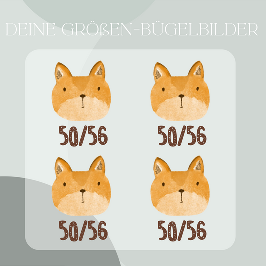 Größen Bügelbilder Fuchs