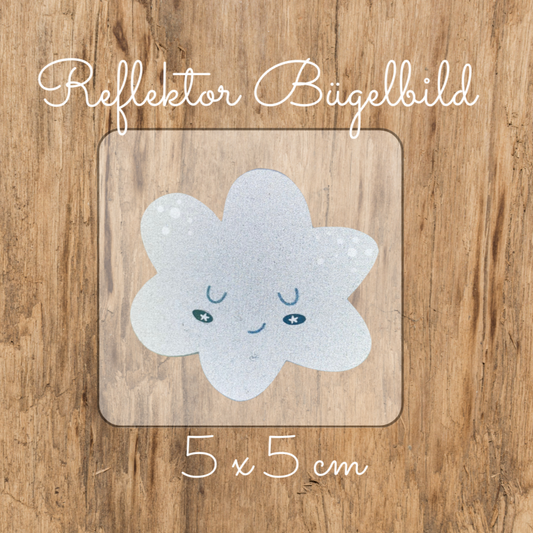Wolke Reflektor-Bügel Label Bügellabel Eigenproduktion